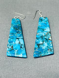 One Of Most Incredible Native American Turquoise Inlay Sterling Silver Necklace-Nativo Arts