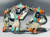 One Of The Best Early Clowns Vintage Native American Zuni Turquoise Sterling Silver Bracelet-Nativo Arts