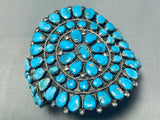One Of The Best Ever Museum Vintage Native American Navajo Turquoise Sterling Silver Bracelet-Nativo Arts