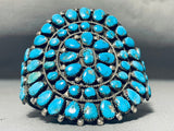 One Of The Best Ever Museum Vintage Native American Navajo Turquoise Sterling Silver Bracelet-Nativo Arts