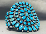 One Of The Best Ever Museum Vintage Native American Navajo Turquoise Sterling Silver Bracelet-Nativo Arts
