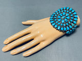 One Of The Best Ever Museum Vintage Native American Navajo Turquoise Sterling Silver Bracelet-Nativo Arts