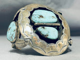 One Of The Best Ever Vintage Native American Navajo Dry Creek Turquoise Sterling Silver Bracelet-Nativo Arts