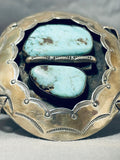 One Of The Best Ever Vintage Native American Navajo Dry Creek Turquoise Sterling Silver Bracelet-Nativo Arts