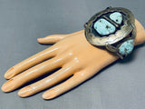 One Of The Best Ever Vintage Native American Navajo Dry Creek Turquoise Sterling Silver Bracelet-Nativo Arts