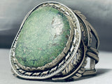One Of The Best Ever Vintage Native American Navajo Green Turquoise Sterling Silver Bracelet-Nativo Arts
