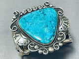 One Of The Best Ever Vintage Native American Navajo Triangle Turquoise Sterling Silver Bracelet-Nativo Arts