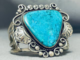 One Of The Best Ever Vintage Native American Navajo Triangle Turquoise Sterling Silver Bracelet-Nativo Arts