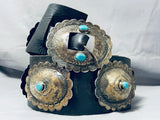 One Of The Best Ever Vintage Native American Navajo Turquoise Sterling Silver Concho Belt-Nativo Arts