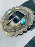 One Of The Best Ever Vintage Native American Navajo Turquoise Sterling Silver Concho Belt-Nativo Arts