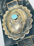 One Of The Best Ever Vintage Native American Navajo Turquoise Sterling Silver Concho Belt-Nativo Arts