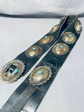 One Of The Best Ever Vintage Native American Navajo Turquoise Sterling Silver Concho Belt-Nativo Arts
