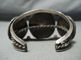 One Of The Best Ever Vintage Native American Navajo Turquoise Sterling Silver Inlay Bracelet-Nativo Arts