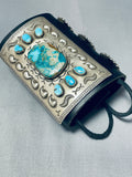 One Of The Best Ever Vintage Native American Navajo Turquoise Sterling Silver Ketoh Bracelet-Nativo Arts