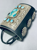 One Of The Best Ever Vintage Native American Navajo Turquoise Sterling Silver Ketoh Bracelet-Nativo Arts