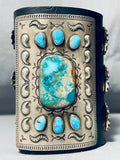 One Of The Best Ever Vintage Native American Navajo Turquoise Sterling Silver Ketoh Bracelet-Nativo Arts