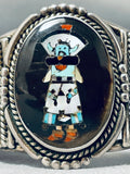 One Of The Best Ever Vintage Native American Zuni Kachina Sterling Silver Turquoise Bracelet-Nativo Arts