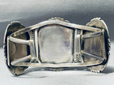 One Of The Best Ever Vintage Native American Zuni Kachina Sterling Silver Turquoise Bracelet-Nativo Arts