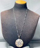 One Of The Best Heavy Native American Hopi Double Sided Vintage Sterling Silver Necklace-Nativo Arts