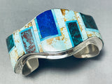 One Of The Best Native American Navajo #8 Mine Turquoise Sterling Silver Bracelet-Nativo Arts