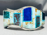 One Of The Best Native American Navajo #8 Mine Turquoise Sterling Silver Bracelet-Nativo Arts