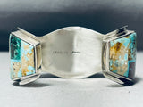 One Of The Best Native American Navajo #8 Mine Turquoise Sterling Silver Bracelet-Nativo Arts