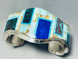 One Of The Best Native American Navajo #8 Mine Turquoise Sterling Silver Bracelet-Nativo Arts