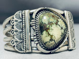 One Of The Best Vintage Native American Navajo Carico Lake Turquoise Sterling Silver Bracelet-Nativo Arts