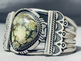 One Of The Best Vintage Native American Navajo Carico Lake Turquoise Sterling Silver Bracelet-Nativo Arts