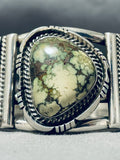 One Of The Best Vintage Native American Navajo Carico Lake Turquoise Sterling Silver Bracelet-Nativo Arts