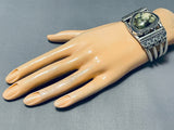 One Of The Best Vintage Native American Navajo Carico Lake Turquoise Sterling Silver Bracelet-Nativo Arts