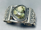 One Of The Best Vintage Native American Navajo Carico Lake Turquoise Sterling Silver Bracelet-Nativo Arts