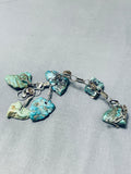 One Of The Best Vintage Native American Navajo Chunky Turquoise Sterling Silver Charm Bracelet-Nativo Arts