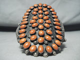 One Of The Best Vintage Native American Navajo Coral Cluster Bracelet Ever Made-Nativo Arts