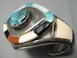 One Of The Best Vintage Native American Navajo Dan Benally Turquoise Sterling Silver Bracelet-Nativo Arts