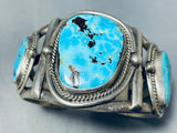 One Of The Best Vintage Native American Navajo Gilbert Turquoise Sterling Silver Bracelet-Nativo Arts