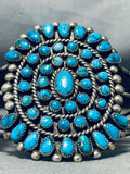 One Of The Best Vintage Native American Navajo Morenci Turquoise Sterling Silver Bracelet-Nativo Arts