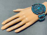 One Of The Best Vintage Native American Navajo Morenci Turquoise Sterling Silver Bracelet-Nativo Arts