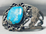 One Of The Best Vintage Native American Navajo Old Morenci Turquoise Sterling Silver Bracelet-Nativo Arts