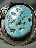 One Of The Best Vintage Native American Navajo Old Morenci Turquoise Sterling Silver Bracelet-Nativo Arts
