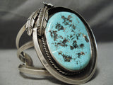 One Of The Best Vintage Native American Navajo Old Morenci Turquoise Sterling Silver Bracelet-Nativo Arts