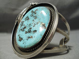 One Of The Best Vintage Native American Navajo Old Morenci Turquoise Sterling Silver Bracelet-Nativo Arts
