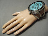 One Of The Best Vintage Native American Navajo Old Morenci Turquoise Sterling Silver Bracelet-Nativo Arts