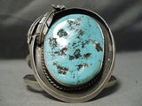 One Of The Best Vintage Native American Navajo Old Morenci Turquoise Sterling Silver Bracelet-Nativo Arts