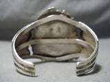One Of The Best Vintage Native American Navajo Triangle Turquoise Sterling Silver Bracelet Old-Nativo Arts