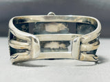 One Of The Best Vintage Native American Navajo Turquoise Sterling Silver Bracelet Old-Nativo Arts