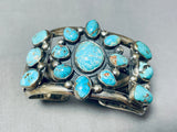 One Of The Best Vintage Native American Navajo Turquoise Sterling Silver Bracelet Old-Nativo Arts