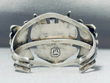 One Of The Best Vintage Native American Zuni Turquoise Clown Sterling Silver Inlay Bracelet-Nativo Arts