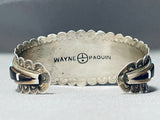 One Of The Best Vintage Native American Zuni Turquoise Inlay Sterling Silver Bracelet-Nativo Arts