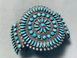 One Of The Best Vintage Native American Zuni Turquoise Sterling Silver Bracelet-Nativo Arts